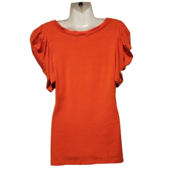 Orange  Short Sleeve Blouse Top tees Size M  Size L - NWOT - Picture 2 of 5